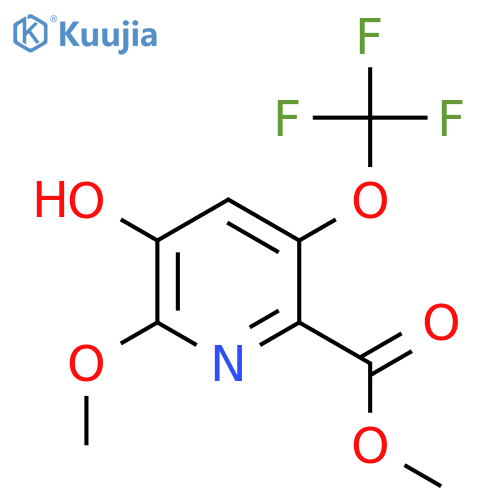 Methyl 3-hydroxy-2-methoxy-5-(trifluoromethoxy)pyridine-6-carboxylate structure