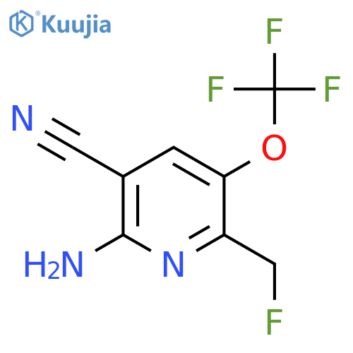 2-Amino-3-cyano-6-(fluoromethyl)-5-(trifluoromethoxy)pyridine structure