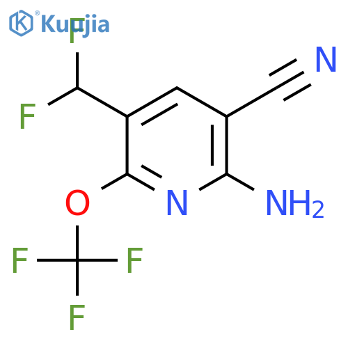 2-Amino-3-cyano-5-(difluoromethyl)-6-(trifluoromethoxy)pyridine structure