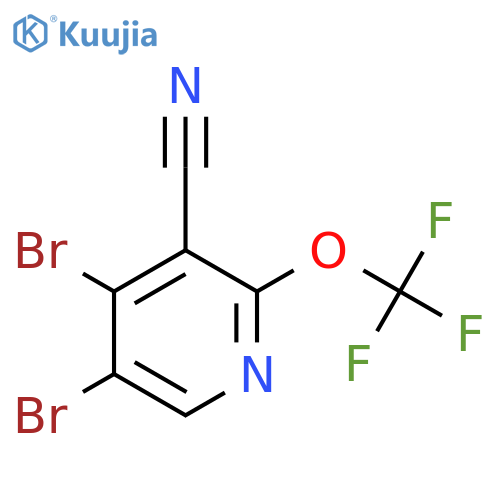 3-Cyano-4,5-dibromo-2-(trifluoromethoxy)pyridine structure