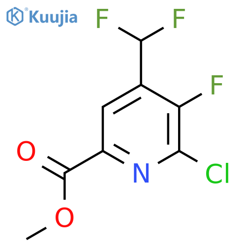 Methyl 2-chloro-4-(difluoromethyl)-3-fluoropyridine-6-carboxylate structure