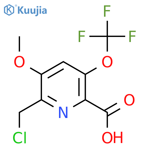 2-(Chloromethyl)-3-methoxy-5-(trifluoromethoxy)pyridine-6-carboxylic acid structure