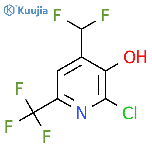 2-Chloro-4-(difluoromethyl)-3-hydroxy-6-(trifluoromethyl)pyridine structure