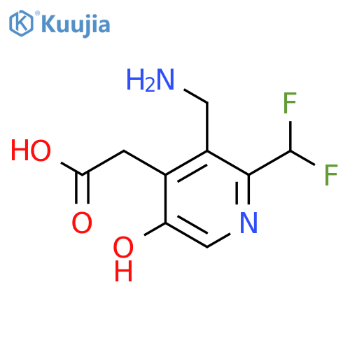 3-(Aminomethyl)-2-(difluoromethyl)-5-hydroxypyridine-4-acetic acid structure