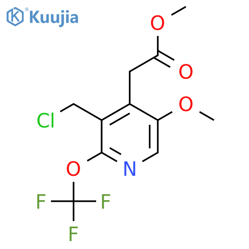 Methyl 3-(chloromethyl)-5-methoxy-2-(trifluoromethoxy)pyridine-4-acetate structure
