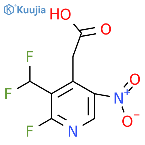 3-(Difluoromethyl)-2-fluoro-5-nitropyridine-4-acetic acid structure