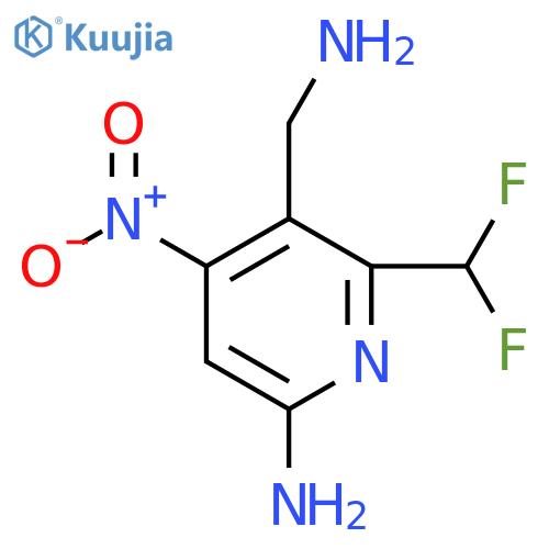 6-Amino-3-(aminomethyl)-2-(difluoromethyl)-4-nitropyridine structure