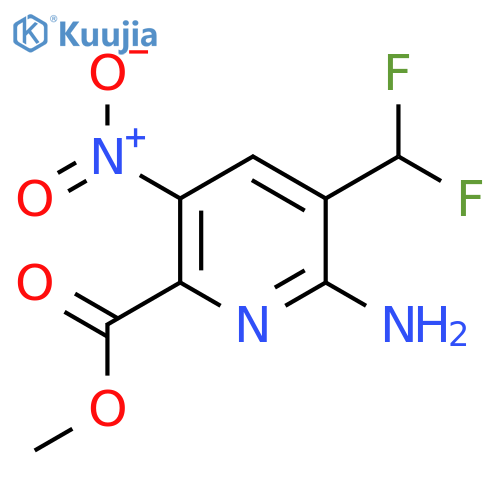 Methyl 2-amino-3-(difluoromethyl)-5-nitropyridine-6-carboxylate structure