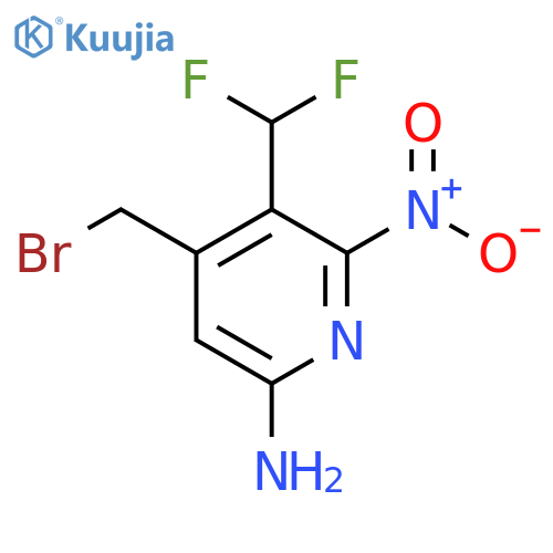 6-Amino-4-(bromomethyl)-3-(difluoromethyl)-2-nitropyridine structure