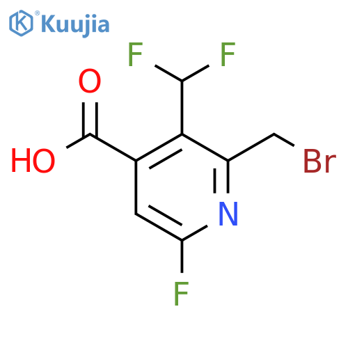 2-(Bromomethyl)-3-(difluoromethyl)-6-fluoropyridine-4-carboxylic acid structure