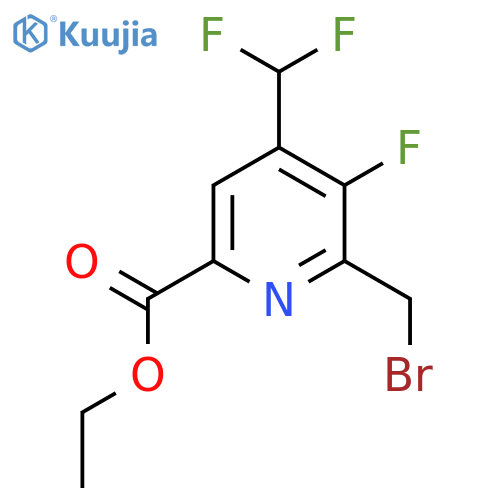 Ethyl 2-(bromomethyl)-4-(difluoromethyl)-3-fluoropyridine-6-carboxylate structure