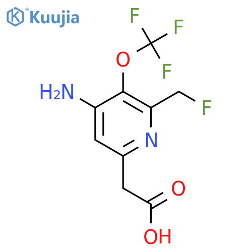 4-Amino-2-(fluoromethyl)-3-(trifluoromethoxy)pyridine-6-acetic acid structure