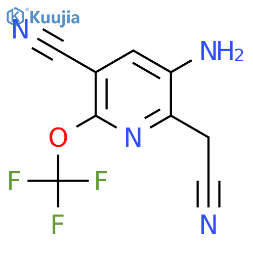 3-Amino-5-cyano-6-(trifluoromethoxy)pyridine-2-acetonitrile structure