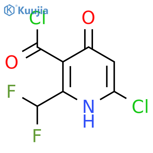 6-Chloro-2-(difluoromethyl)-4-hydroxypyridine-3-carbonyl chloride structure