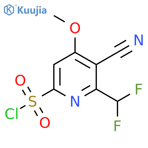 3-Cyano-2-(difluoromethyl)-4-methoxypyridine-6-sulfonyl chloride structure