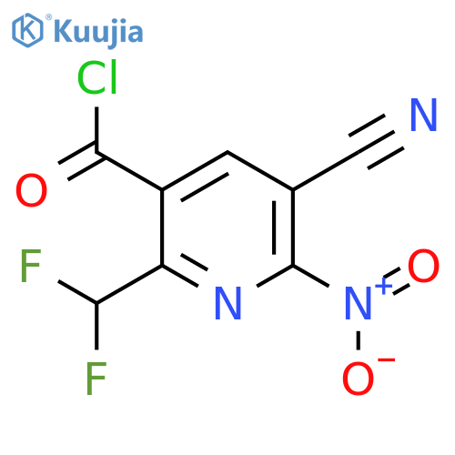 3-Cyano-6-(difluoromethyl)-2-nitropyridine-5-carbonyl chloride structure