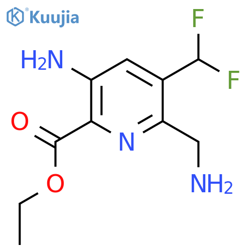 Ethyl 5-amino-2-(aminomethyl)-3-(difluoromethyl)pyridine-6-carboxylate structure