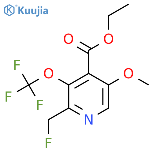Ethyl 2-(fluoromethyl)-5-methoxy-3-(trifluoromethoxy)pyridine-4-carboxylate structure