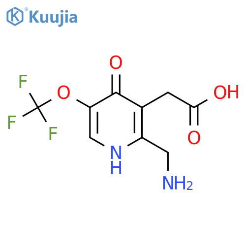 2-(Aminomethyl)-4-hydroxy-5-(trifluoromethoxy)pyridine-3-acetic acid structure