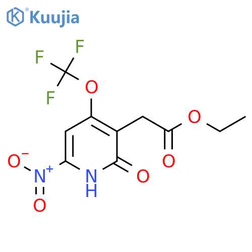 Ethyl 2-hydroxy-6-nitro-4-(trifluoromethoxy)pyridine-3-acetate structure