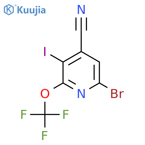 6-Bromo-4-cyano-3-iodo-2-(trifluoromethoxy)pyridine structure