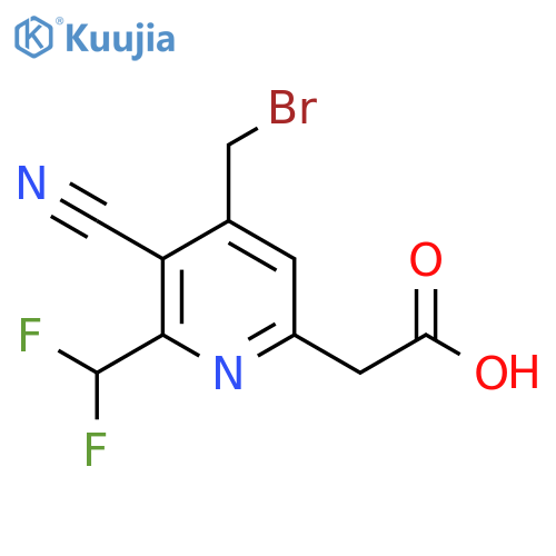 4-(Bromomethyl)-3-cyano-2-(difluoromethyl)pyridine-6-acetic acid structure