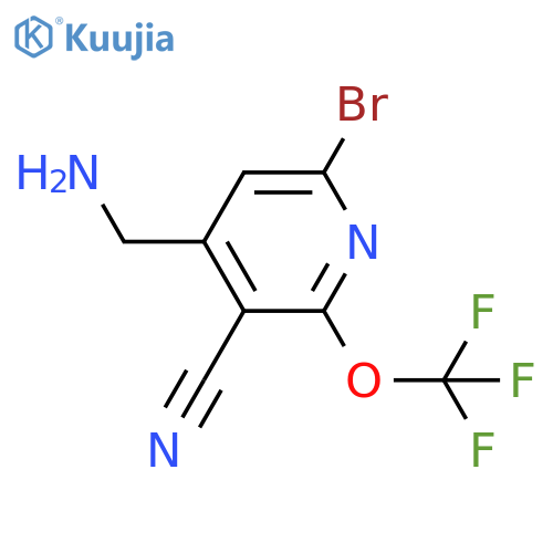 4-(Aminomethyl)-6-bromo-3-cyano-2-(trifluoromethoxy)pyridine structure
