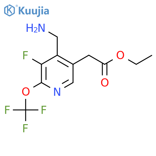 Ethyl 4-(aminomethyl)-3-fluoro-2-(trifluoromethoxy)pyridine-5-acetate structure