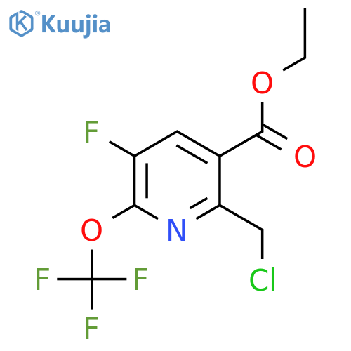 Ethyl 2-(chloromethyl)-5-fluoro-6-(trifluoromethoxy)pyridine-3-carboxylate structure
