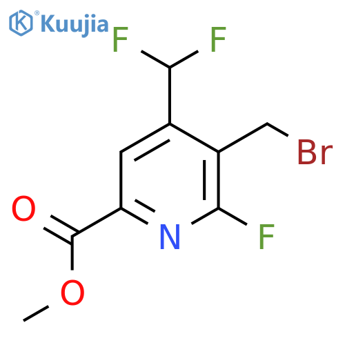 Methyl 3-(bromomethyl)-4-(difluoromethyl)-2-fluoropyridine-6-carboxylate structure