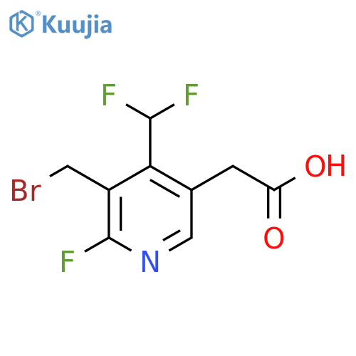 3-(Bromomethyl)-4-(difluoromethyl)-2-fluoropyridine-5-acetic acid structure