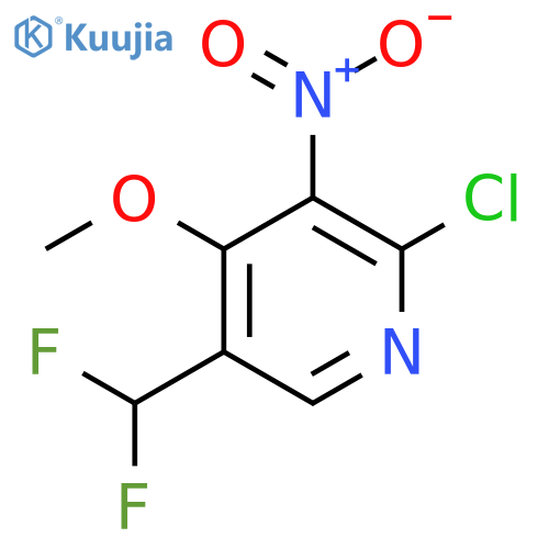 2-Chloro-5-(difluoromethyl)-4-methoxy-3-nitropyridine structure