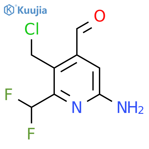 6-Amino-3-(chloromethyl)-2-(difluoromethyl)pyridine-4-carboxaldehyde structure