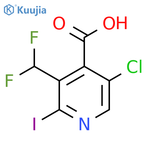 5-Chloro-3-(difluoromethyl)-2-iodopyridine-4-carboxylic acid structure