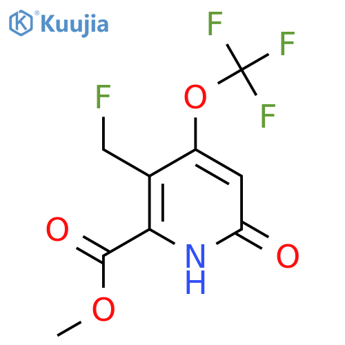 Methyl 3-(fluoromethyl)-6-hydroxy-4-(trifluoromethoxy)pyridine-2-carboxylate structure