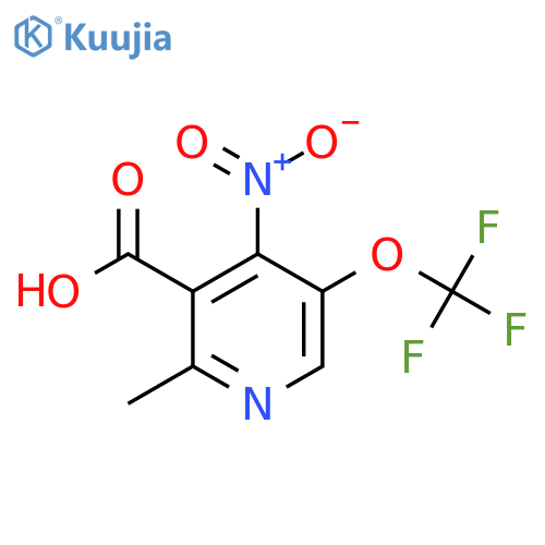 2-Methyl-4-nitro-5-(trifluoromethoxy)pyridine-3-carboxylic acid structure