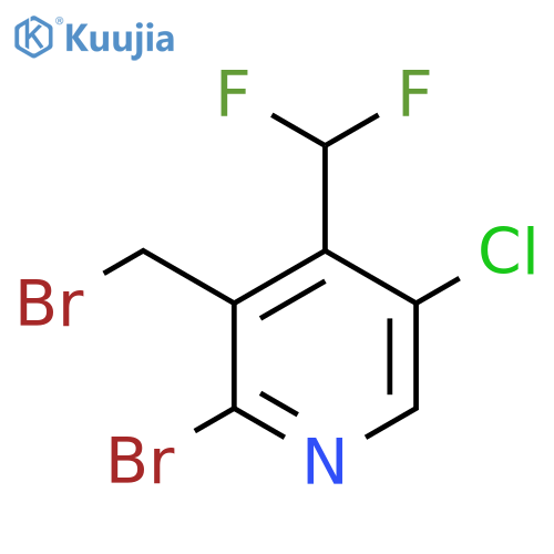 2-Bromo-3-(bromomethyl)-5-chloro-4-(difluoromethyl)pyridine structure