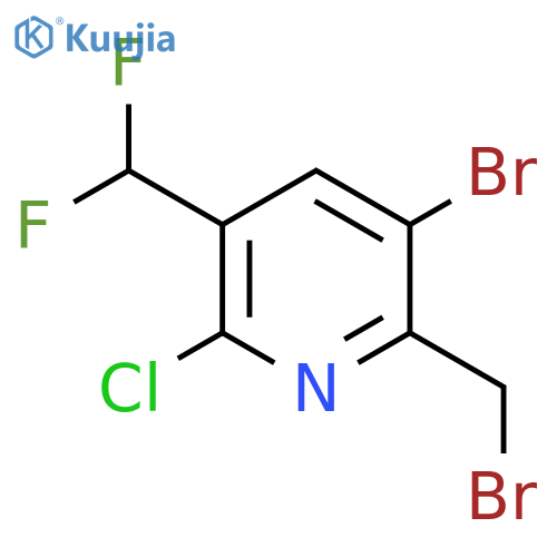 3-Bromo-2-(bromomethyl)-6-chloro-5-(difluoromethyl)pyridine structure