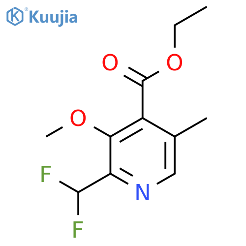Ethyl 2-(difluoromethyl)-3-methoxy-5-methylpyridine-4-carboxylate structure