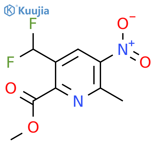 Methyl 5-(difluoromethyl)-2-methyl-3-nitropyridine-6-carboxylate structure