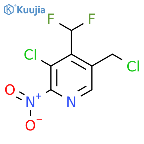 3-Chloro-5-(chloromethyl)-4-(difluoromethyl)-2-nitropyridine structure