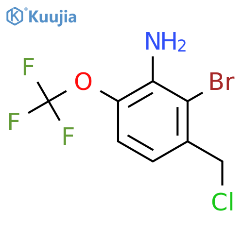 3-Amino-2-bromo-4-(trifluoromethoxy)benzyl chloride structure