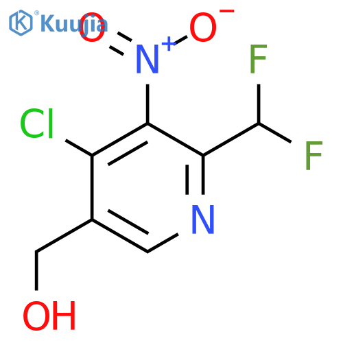 4-Chloro-2-(difluoromethyl)-3-nitropyridine-5-methanol structure