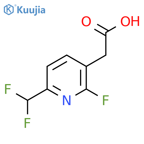 6-(Difluoromethyl)-2-fluoropyridine-3-acetic acid structure