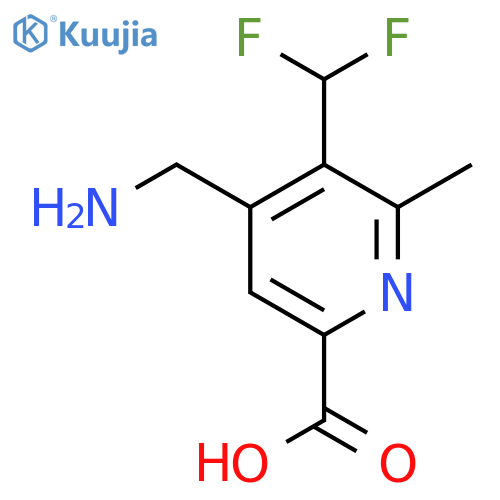 4-(Aminomethyl)-3-(difluoromethyl)-2-methylpyridine-6-carboxylic acid structure