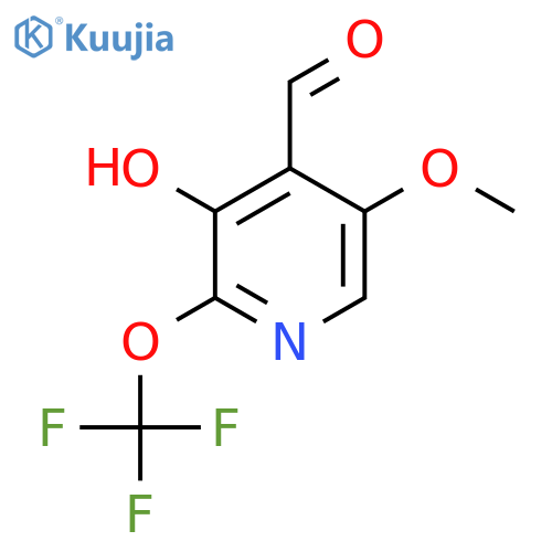 3-Hydroxy-5-methoxy-2-(trifluoromethoxy)pyridine-4-carboxaldehyde structure