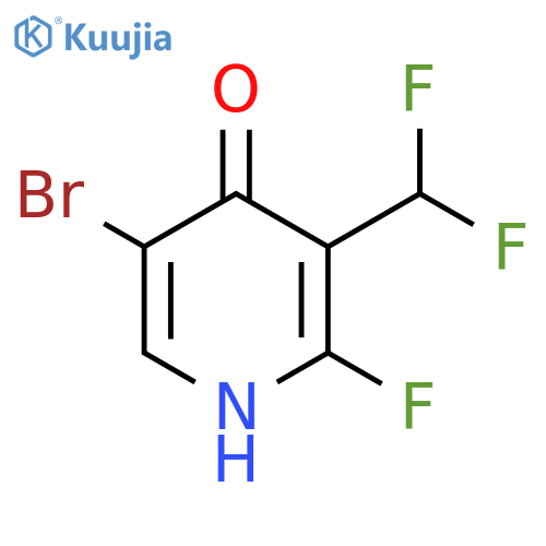 5-Bromo-3-(difluoromethyl)-2-fluoro-4-hydroxypyridine structure