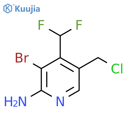 2-Amino-3-bromo-5-(chloromethyl)-4-(difluoromethyl)pyridine structure