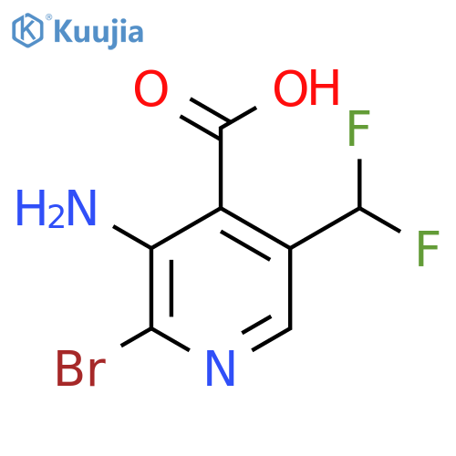 3-Amino-2-bromo-5-(difluoromethyl)pyridine-4-carboxylic acid structure
