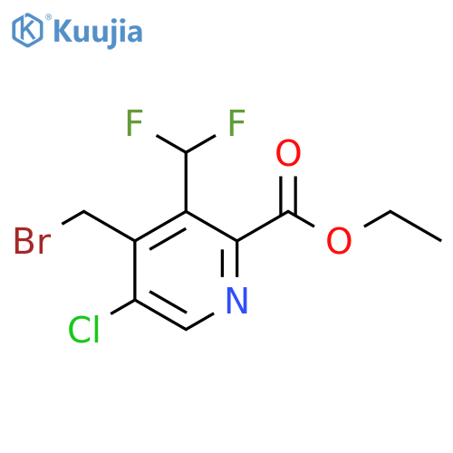 Ethyl 4-(bromomethyl)-5-chloro-3-(difluoromethyl)pyridine-2-carboxylate structure